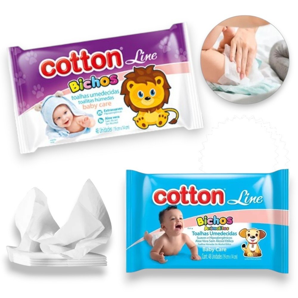 TOALHAS BABY CARE BICHOS (CX C/12)-COTTON LINE - Imagem 3