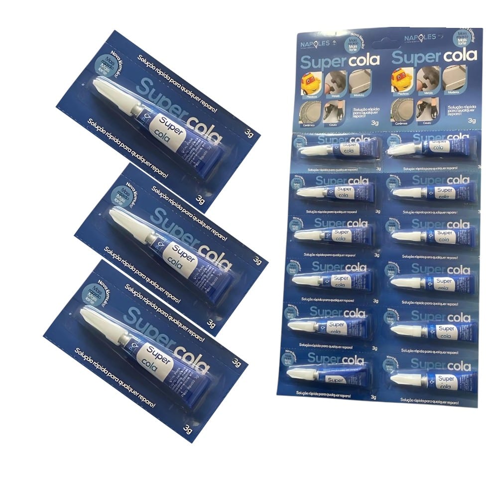 COLA INSTANTÂNEA CARTELA C/12 (6CART)-NAPOLES - Imagem 3