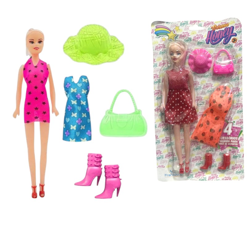 BONECA HONEY C/ACESSÓRIOS (12PÇS)-FRANCOLINO - Imagem 3