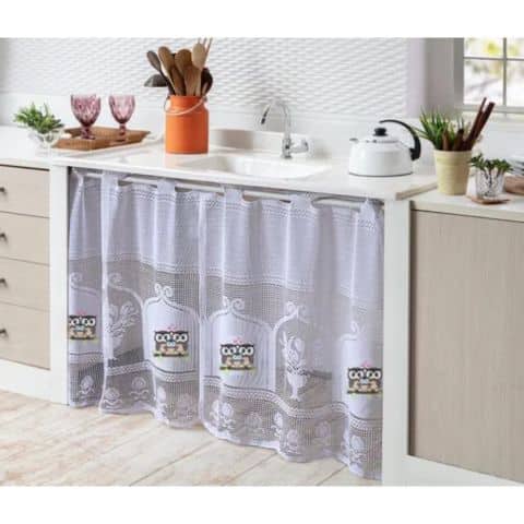 CORTINA DE PIA ESTAMPADA 0,80CM X 1,60M (6PÇS)-MN RENDAM - Imagem 3