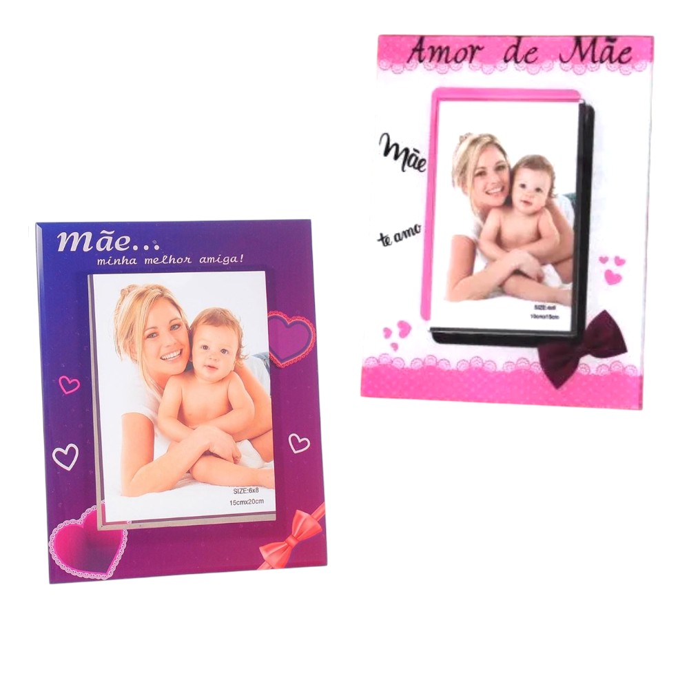 PORTA RETRATO DE VIDRO MÃE MELHOR AMIGA 10X15CM (12PÇS)-JAVICK - Imagem 2
