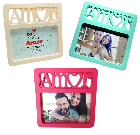 PORTA RETRATO PLÁSTICO AMOR (24PÇS)-JAVICK - Imagem 3