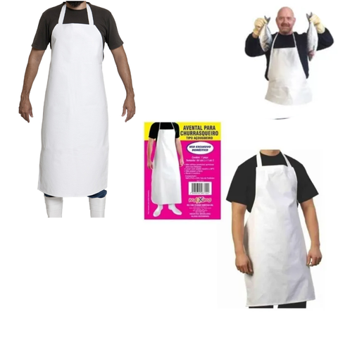 AVENTAL AÇOUGUEIRO BAGUM BRANCO (12PÇS)-MÁXXIMO - Imagem 3