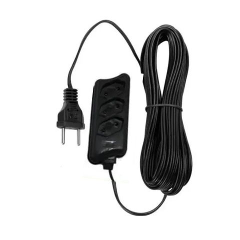 EXTENSÃO MULTIUSO CABO PL 2P 10MTS PRETA (6PÇS)-COMPOLUX - Imagem 2