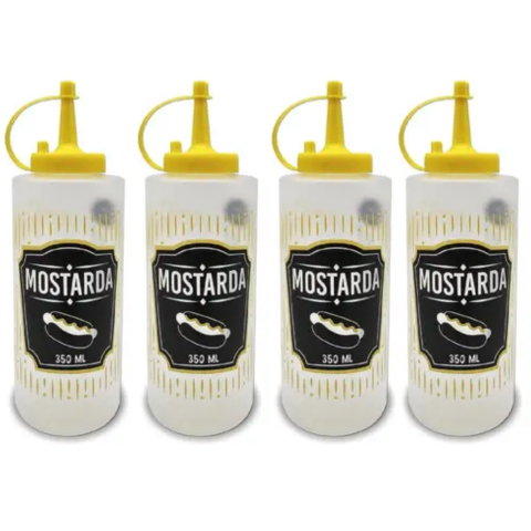 BISNAGA DECORADA P/MOSTARDA 350ML (24PÇS)-PLASDURAN - Imagem 2