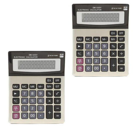 CALCULADORA ELETRÔNICA GRANDE 12 DÍGITOS (6PÇS) - Imagem 3