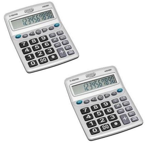 CALCULADORA ELETRÔNICA 12 DÍGITOS GRANDE (6PÇS) - Imagem 2