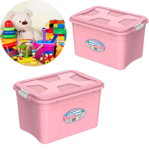 CAIXA ORGANIZADORA MULTIUSO 12LTS AMORE ROSA (6PÇS)-UNINJET - Imagem 3