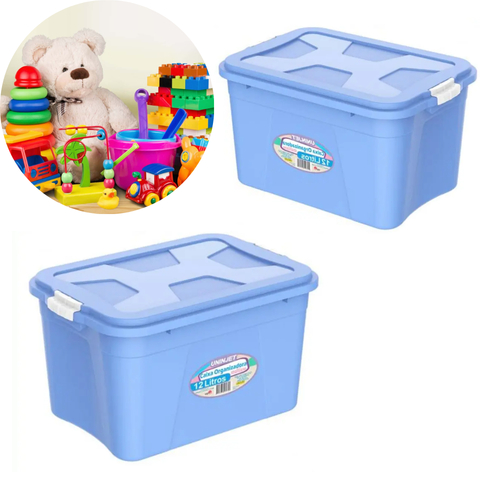 CAIXA ORGANIZADORA MULTIUSO 12LTS AMORE AZUL (6PÇS)-UNINJET - Imagem 3