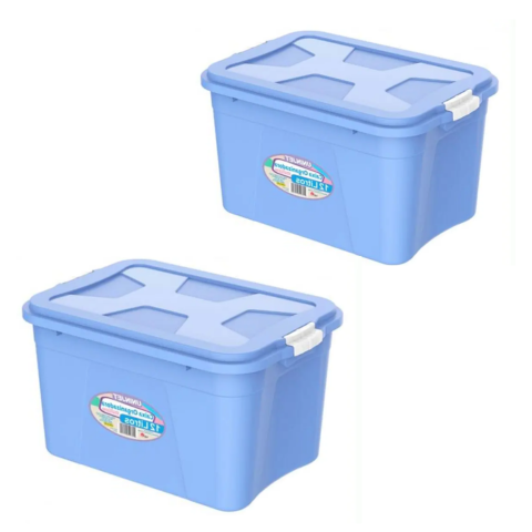 CAIXA ORGANIZADORA MULTIUSO 12LTS AMORE AZUL (6PÇS)-UNINJET - Imagem 2
