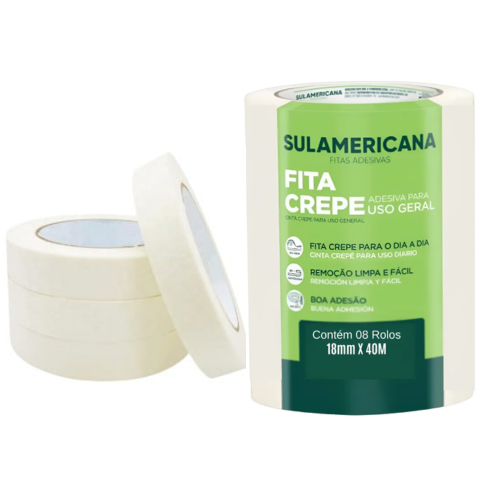 FITA CREPE 18MM X 40M (CX48)-SULAMERICANA - Imagem 3