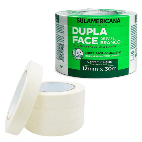 FITA DUPLA FACE 12MM X 30M (CX72)-SULAMERICANA - Imagem 3