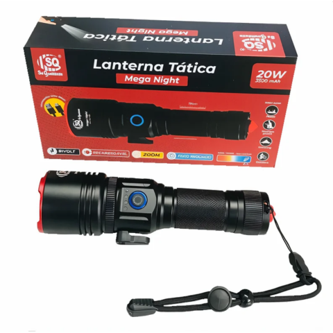 Ver detalhes do produto: LANTERNA TÁTICA 20W MEGA NIGTH BIVOLT/RECARREGÁVEL (6PÇS)-SQ QUALIDADE