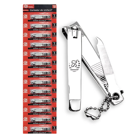 Ver detalhes do produto: CORTADOR DE UNHA 3″ GRANDE C/12 (3CART)-SQ QUALIDADE