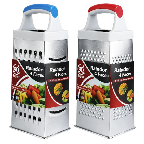 Ver detalhes do produto: RALADOR 4 FACES (12PÇS)-SQ QUALIDADE