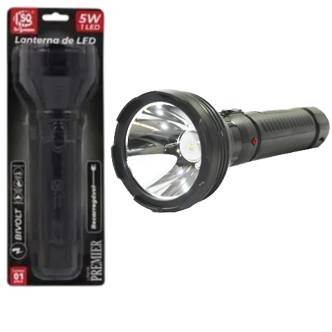 Ver detalhes do produto: LANTERNA DE LED 5W BIVOLT/RECARREGÁVEL (6PÇS)-SQ QUALIDADE